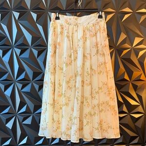 Floral Cream Vintage Style Skirt